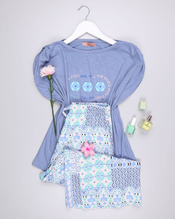 بيجامة برمودا قطن