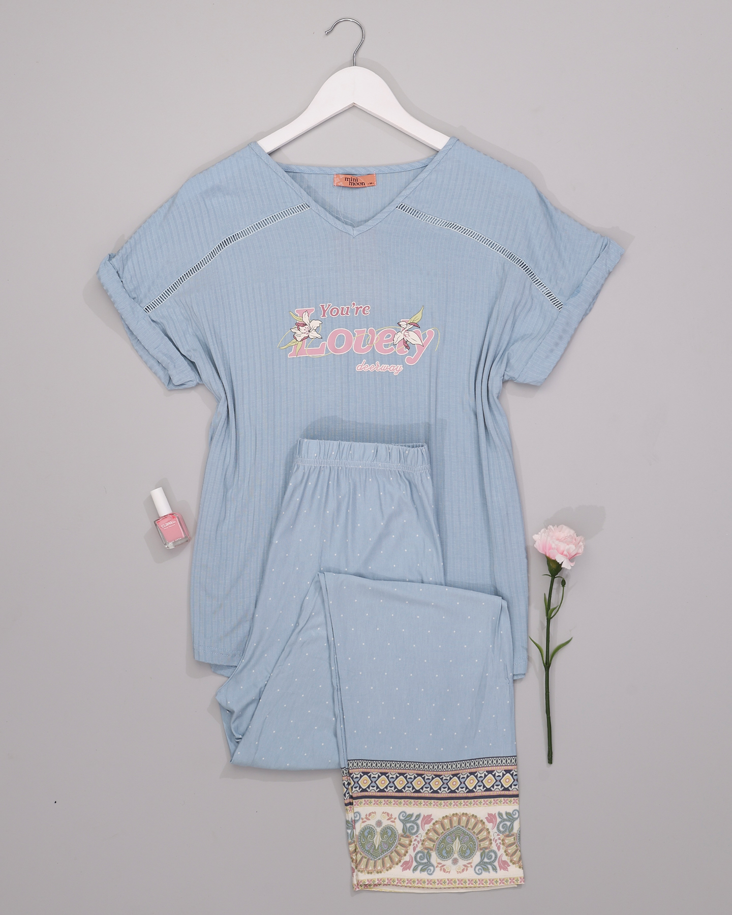 بيجامة بنطلون قطن