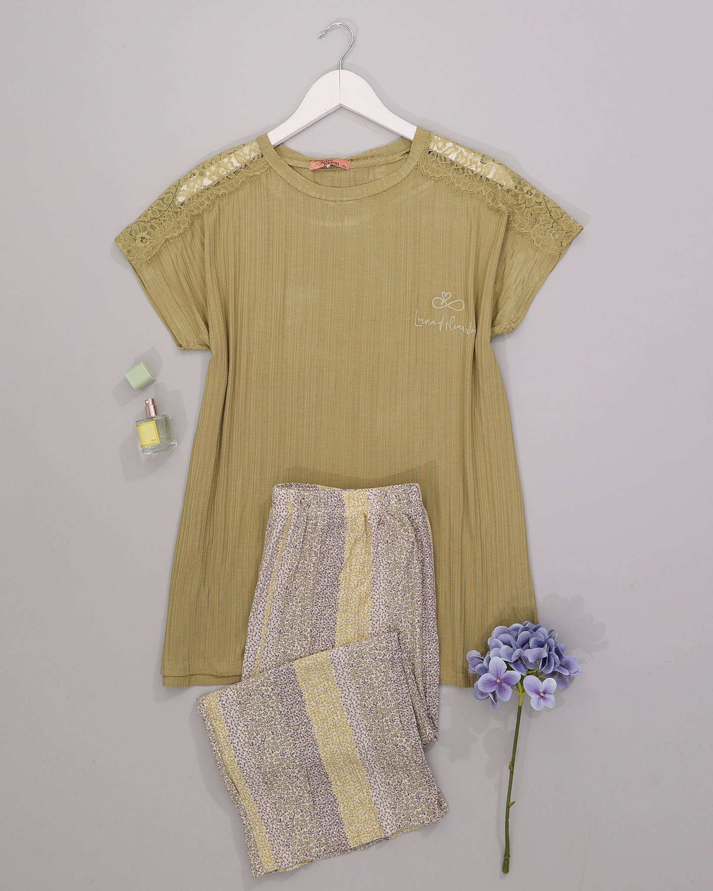 بيجامة برمودا قطن BIGSIZE