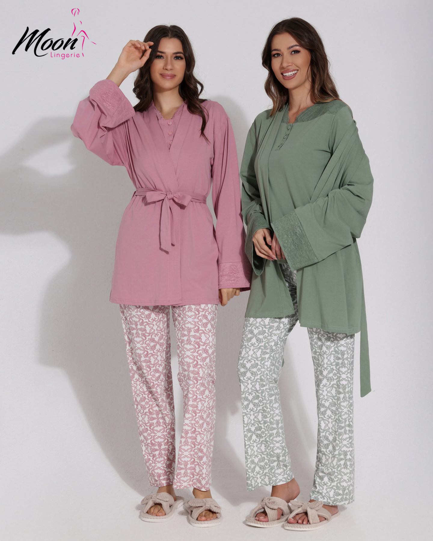 بيجامة 3 قطع قطن