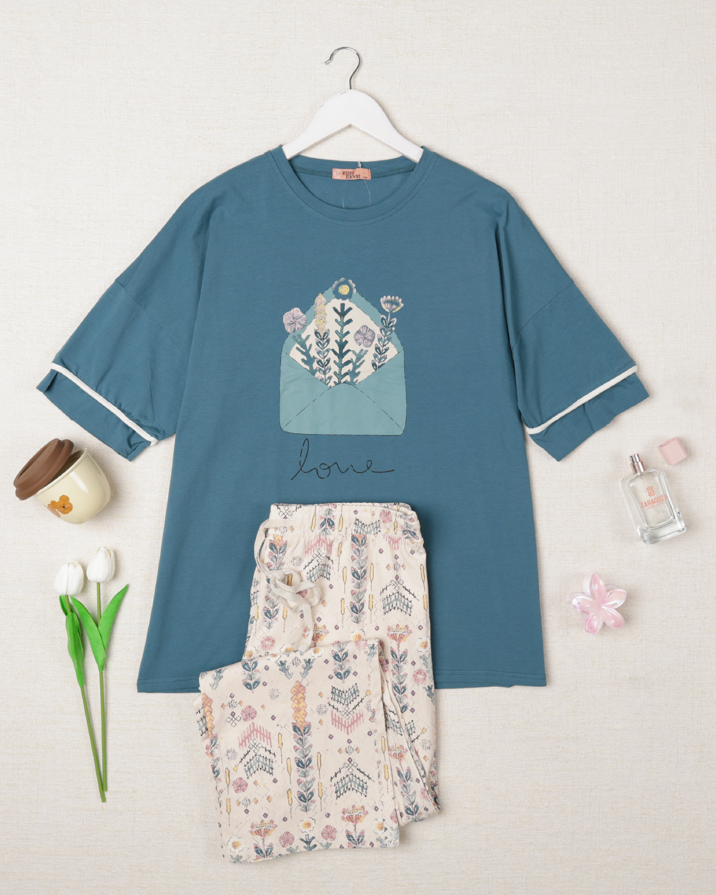 بيجامة بنطلون قطن