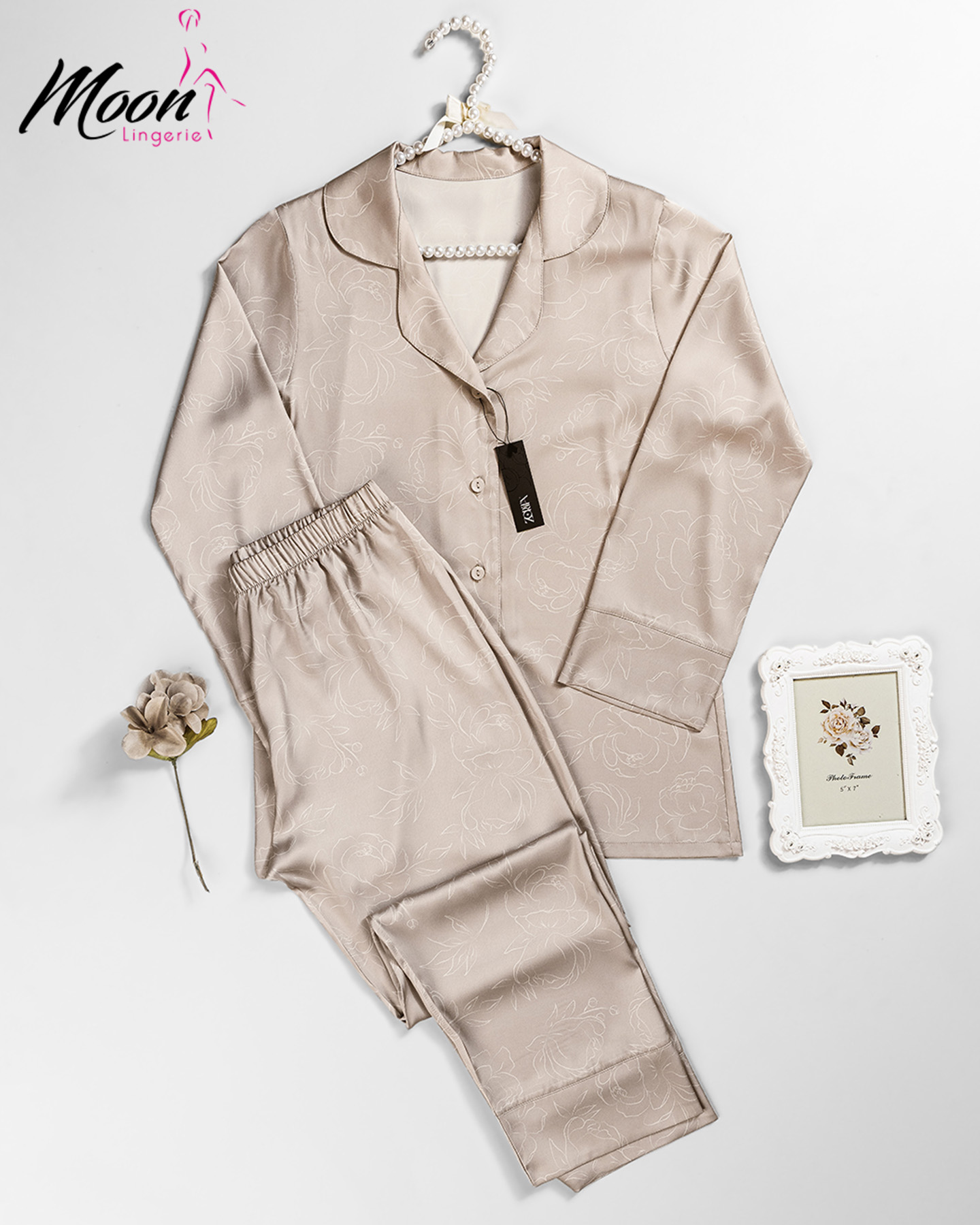 بيجامة بنطلون ساتان