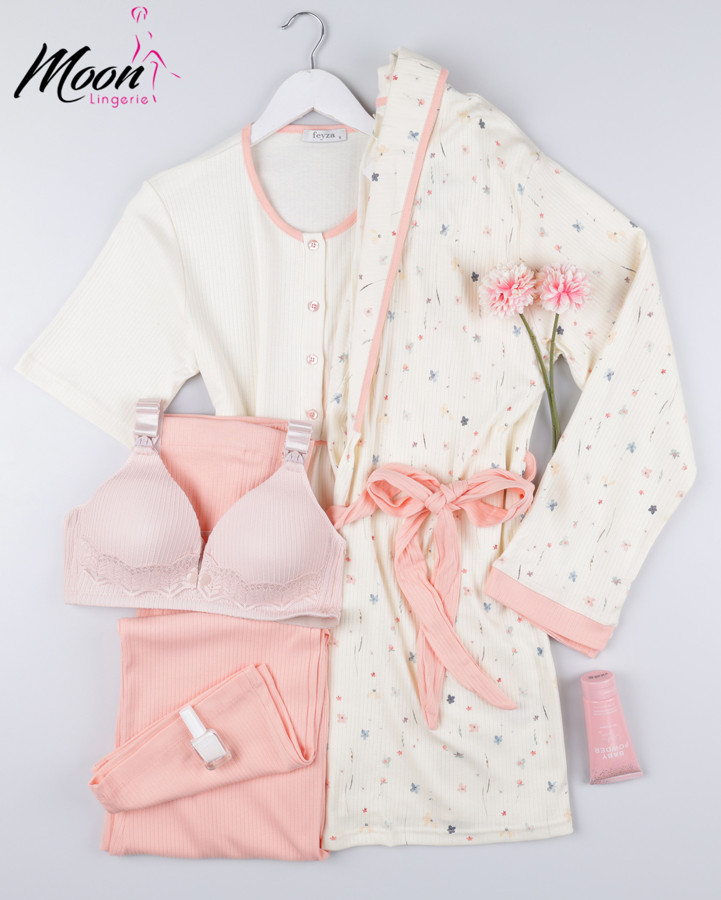 بيجامة 3 قطع حمل ربيعي