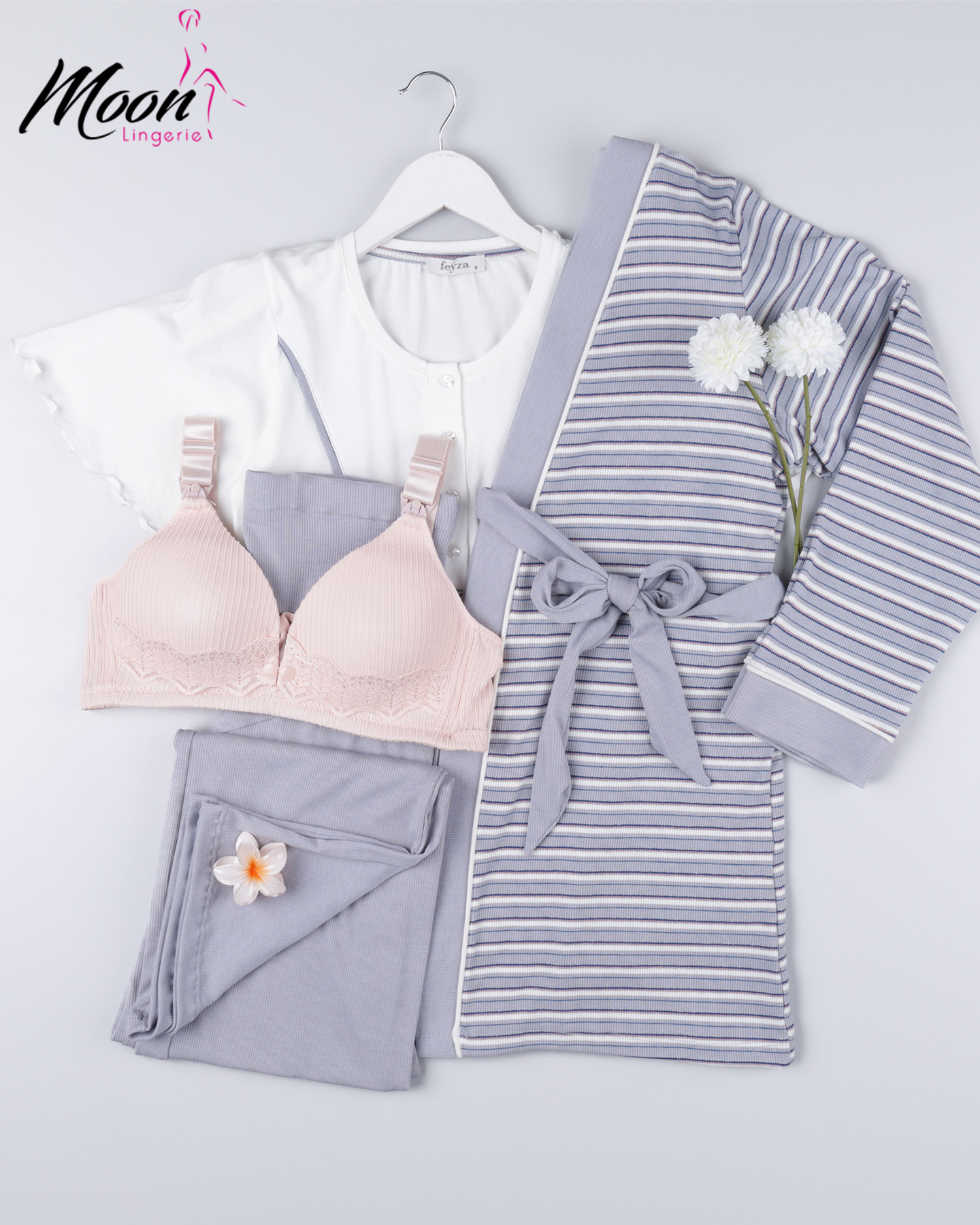 بيجامة 3 قطع حمل ربيعي