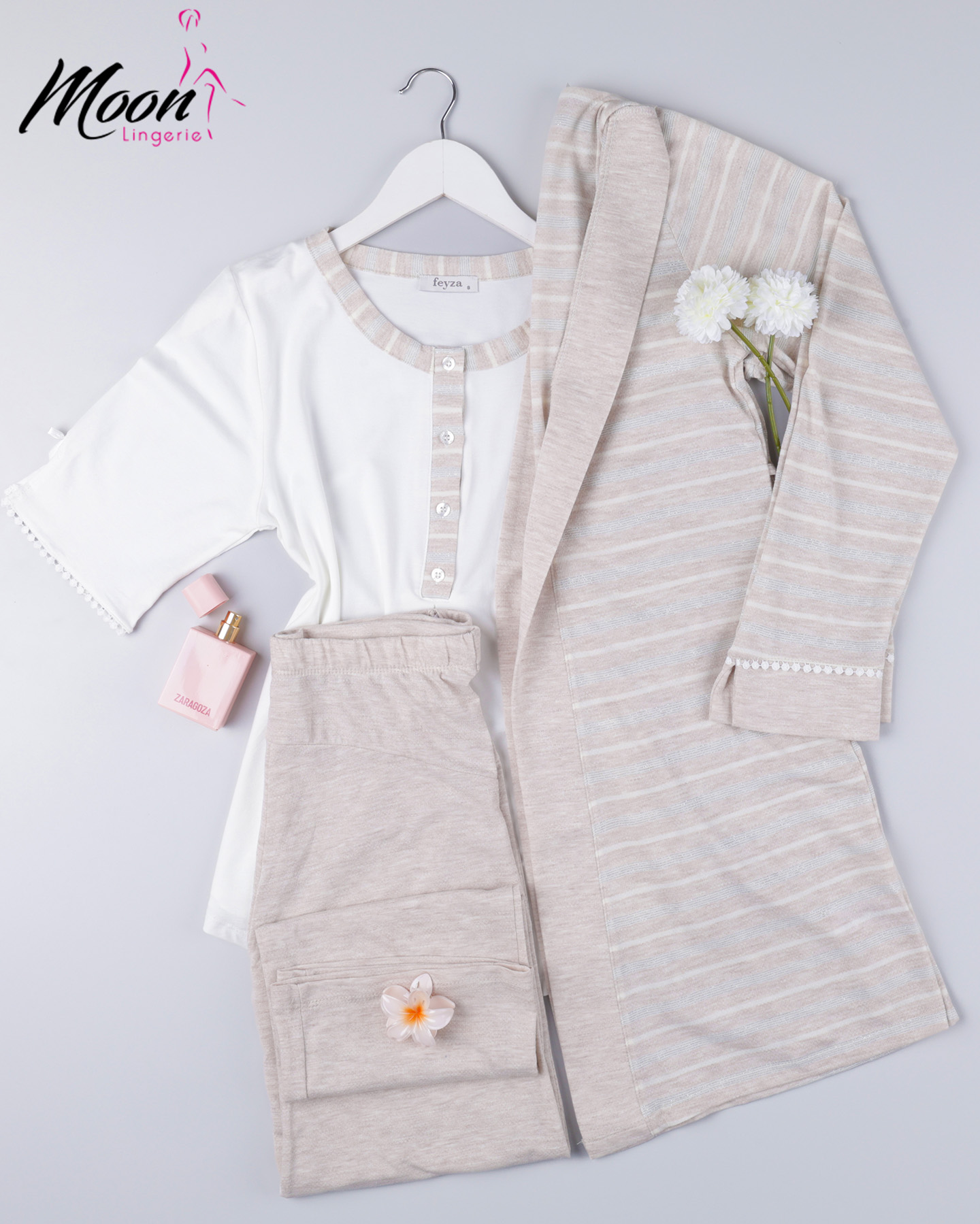 بيجامة 3 قطع حمل ربيعي