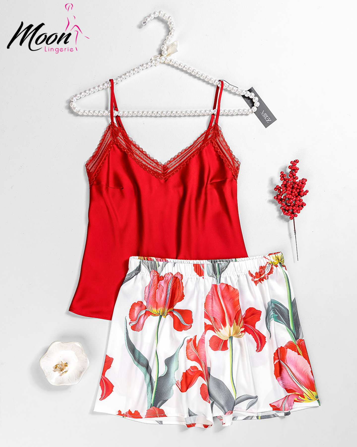 بيجامة شورت ساتان