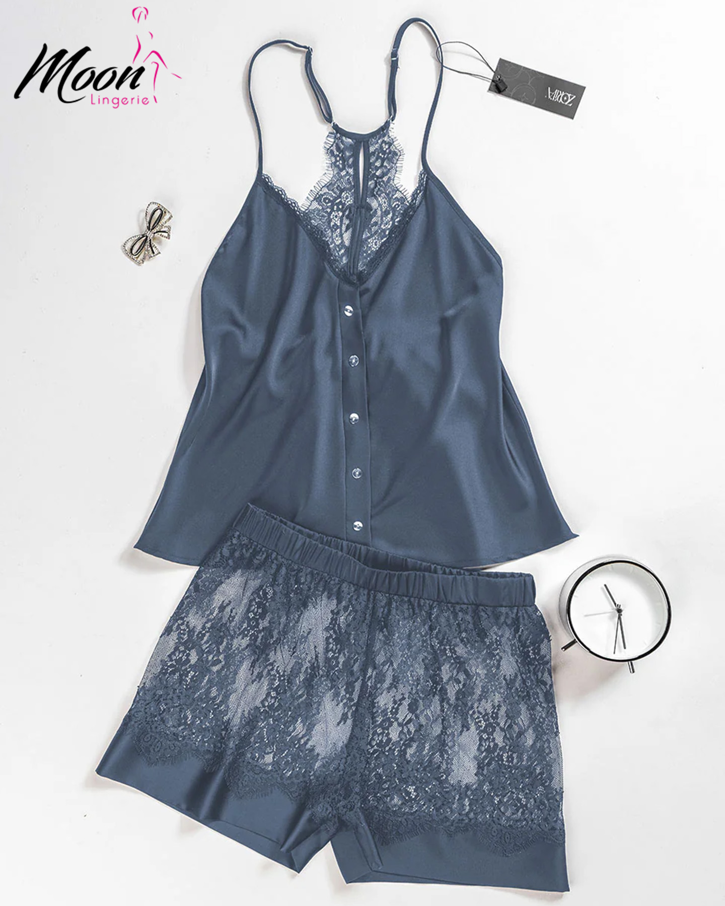 بيجامة شورت ساتان